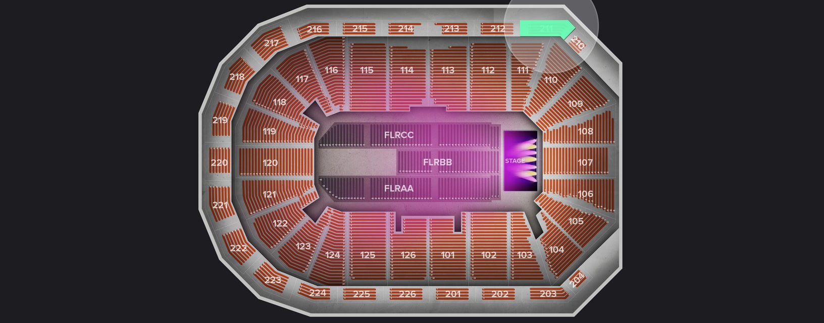 Seat view from Upper