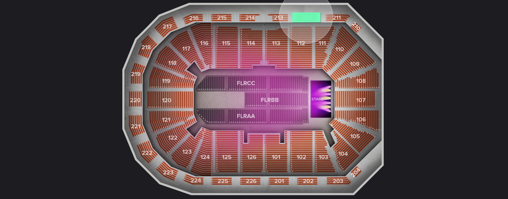 Seat view from Upper