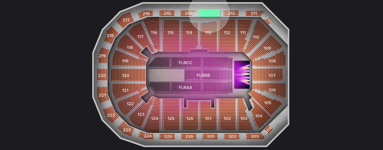 Seat view from Upper