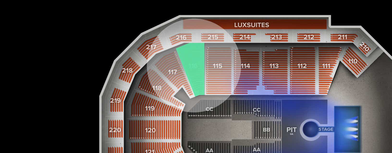 Seat view from Lower