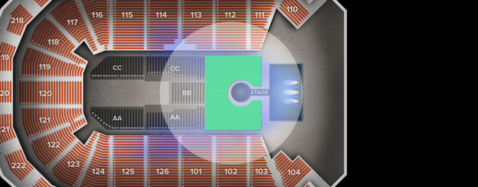 Seat view from Pit