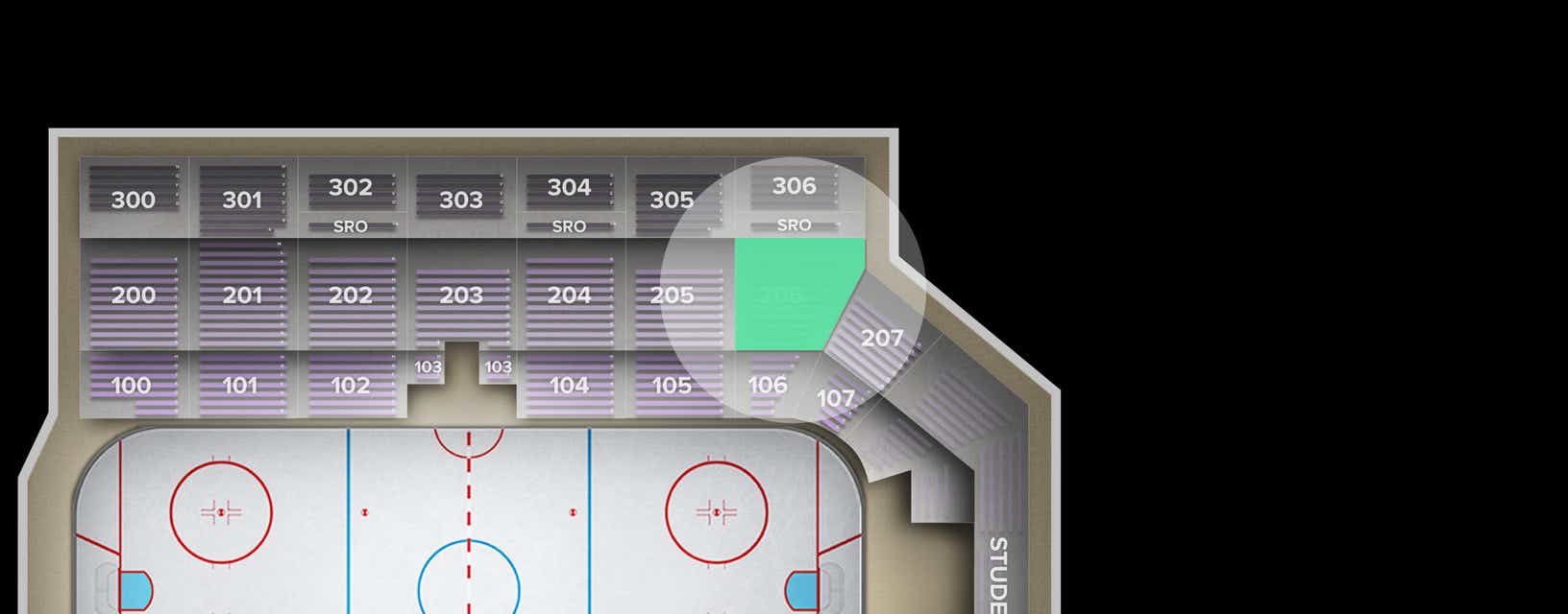 Seat view from Middle