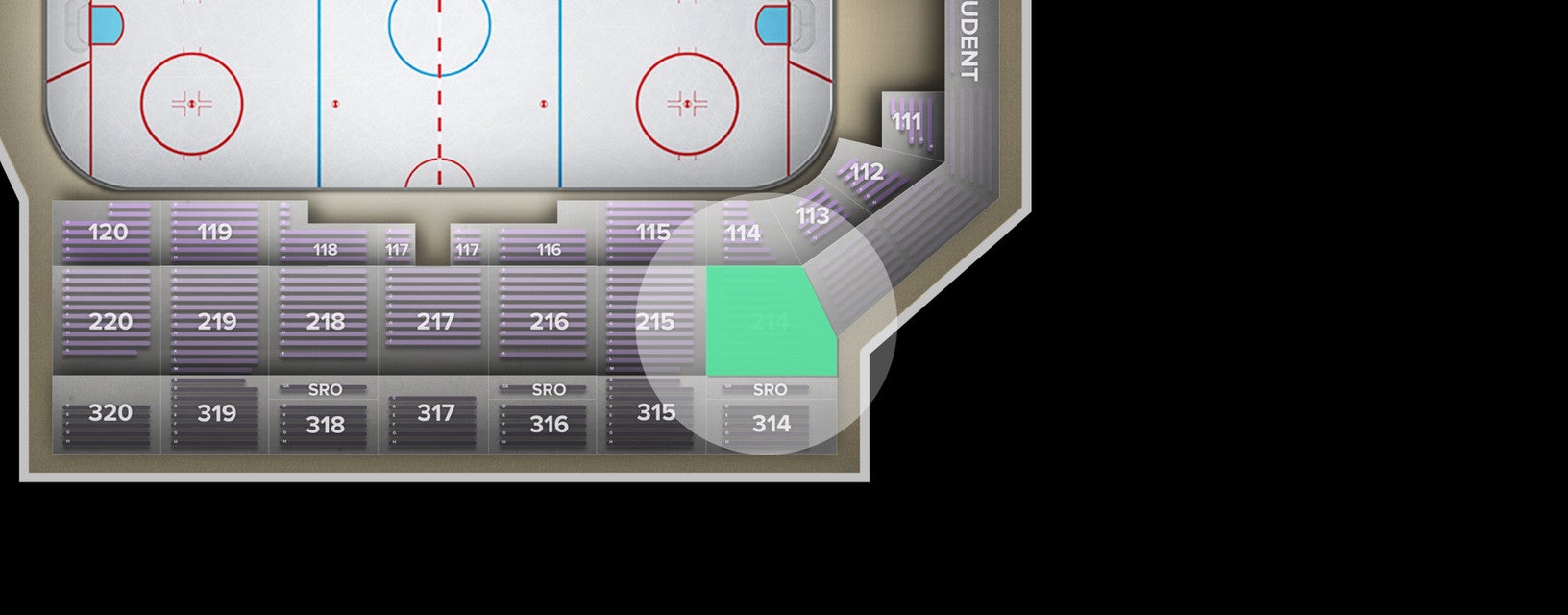 Seat view from Middle