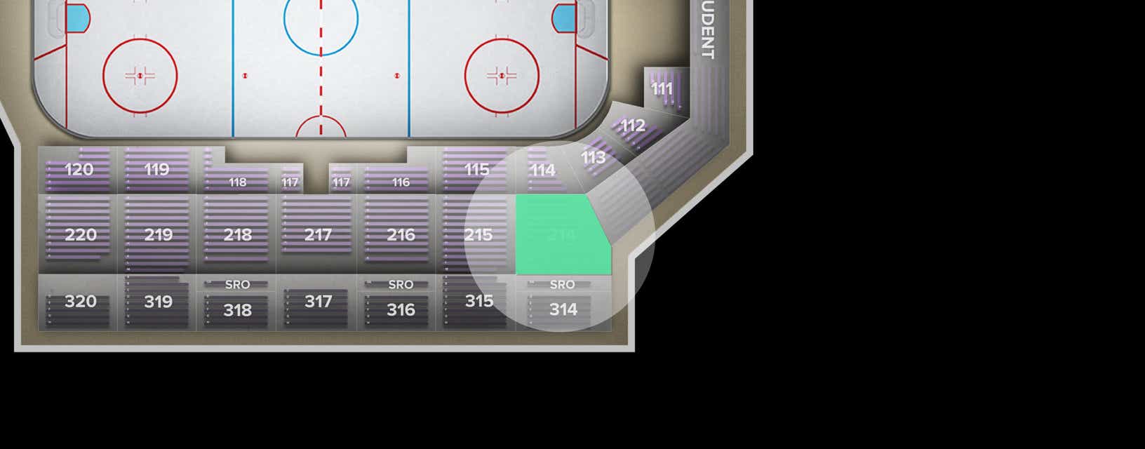 Seat view from Middle