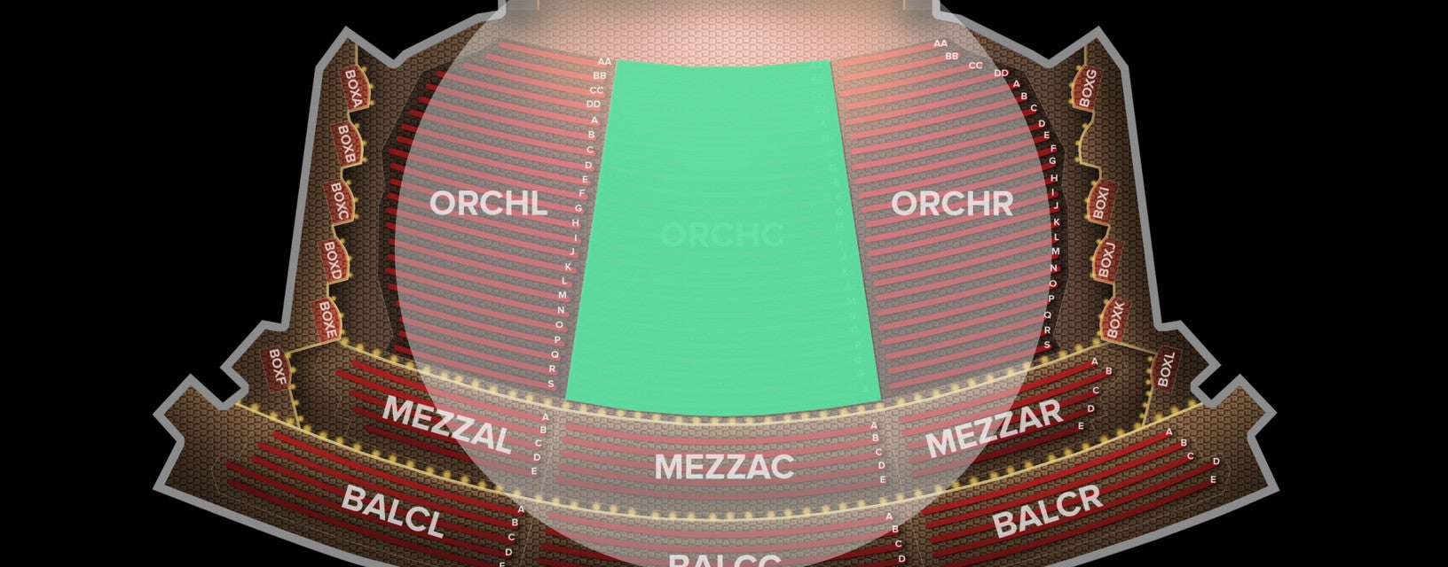 Seat view from Orchestra Center