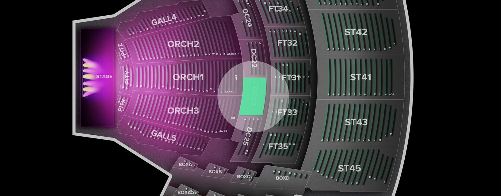 Seat view from Dress Circle