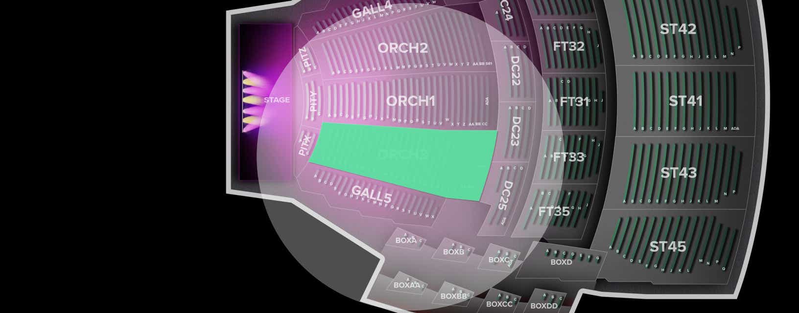 Seat view from Orchestra