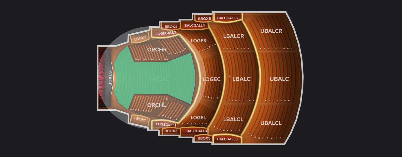 Seat view from