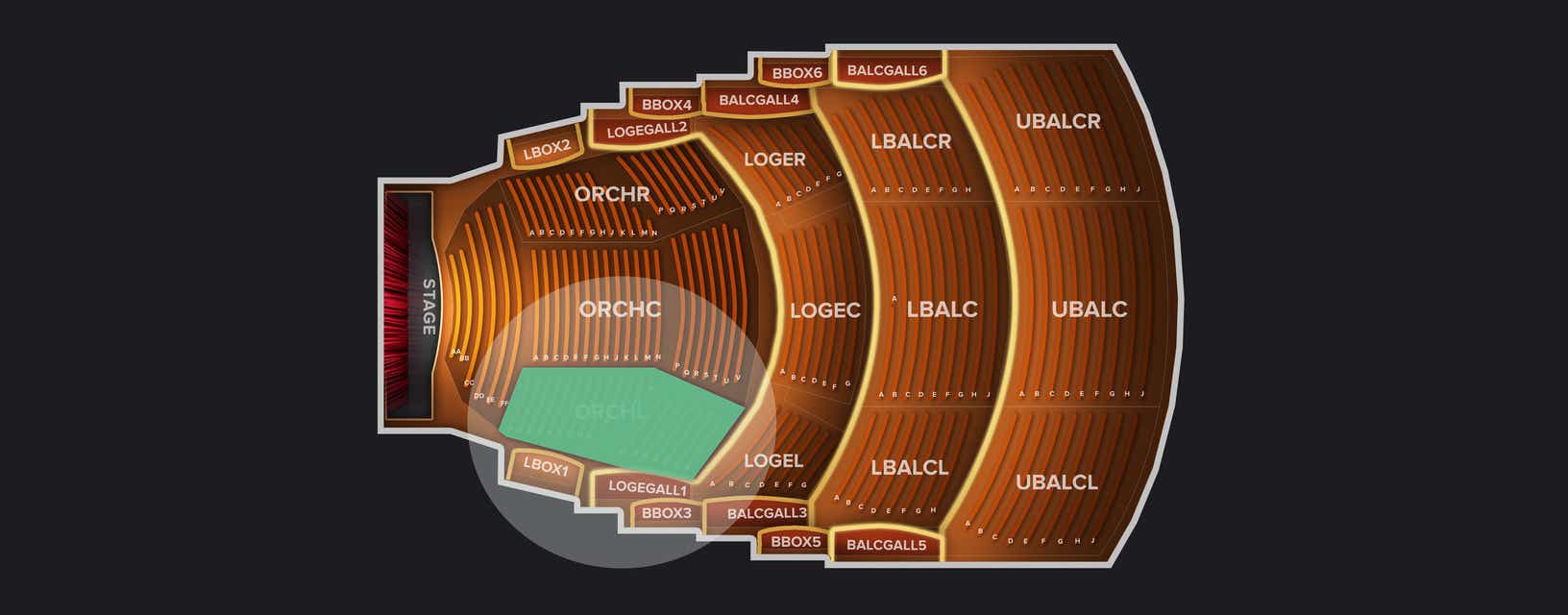 Seat view from