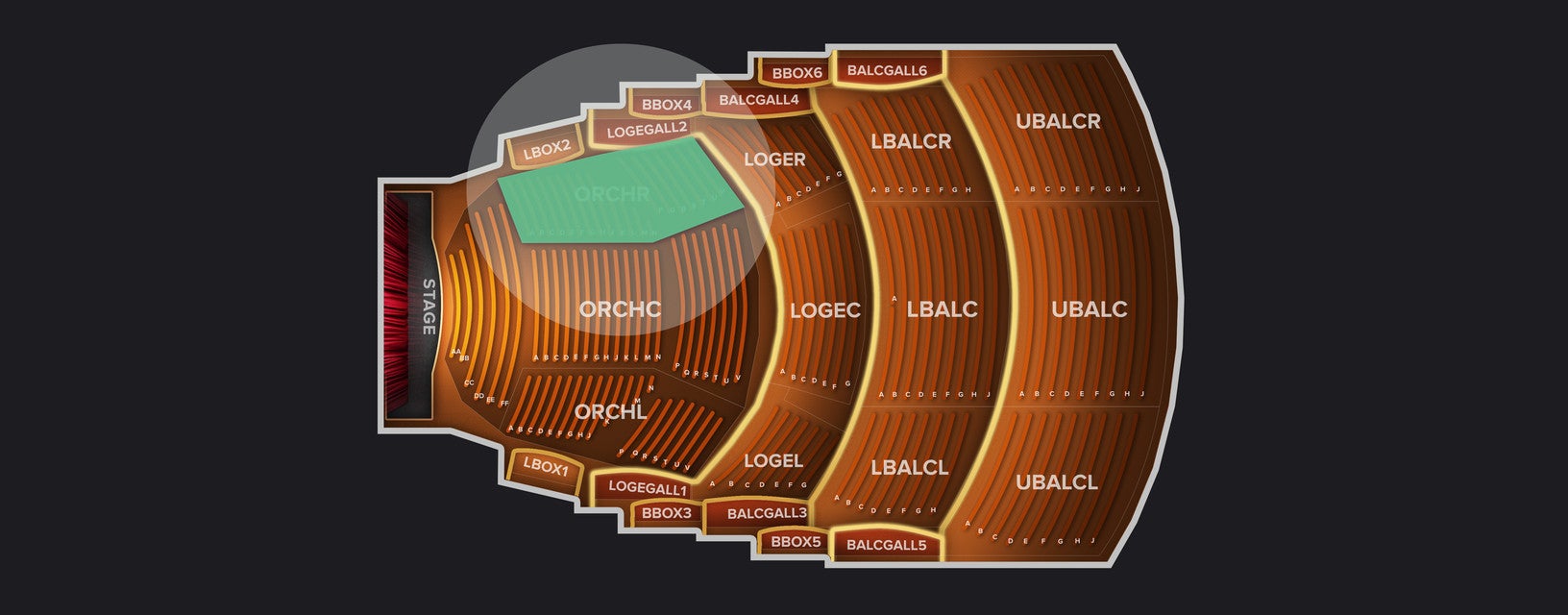 Seat view from 