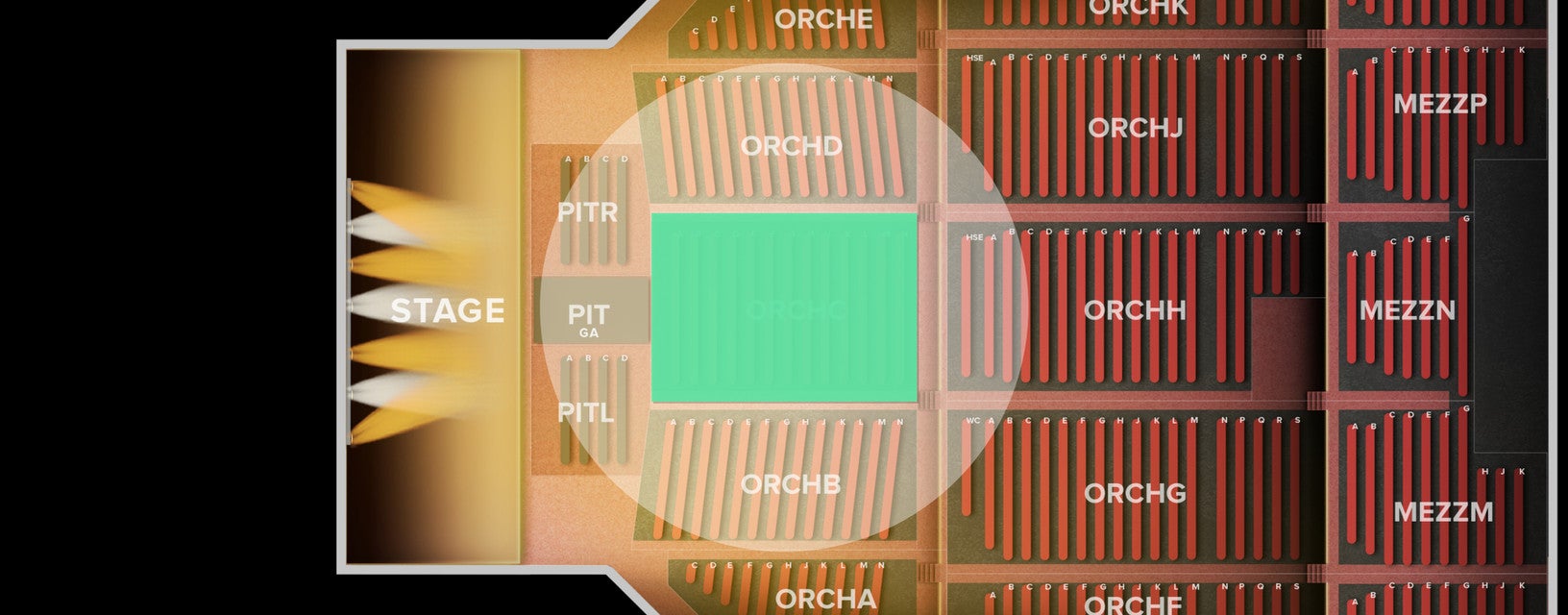 Seat view from Orchestra
