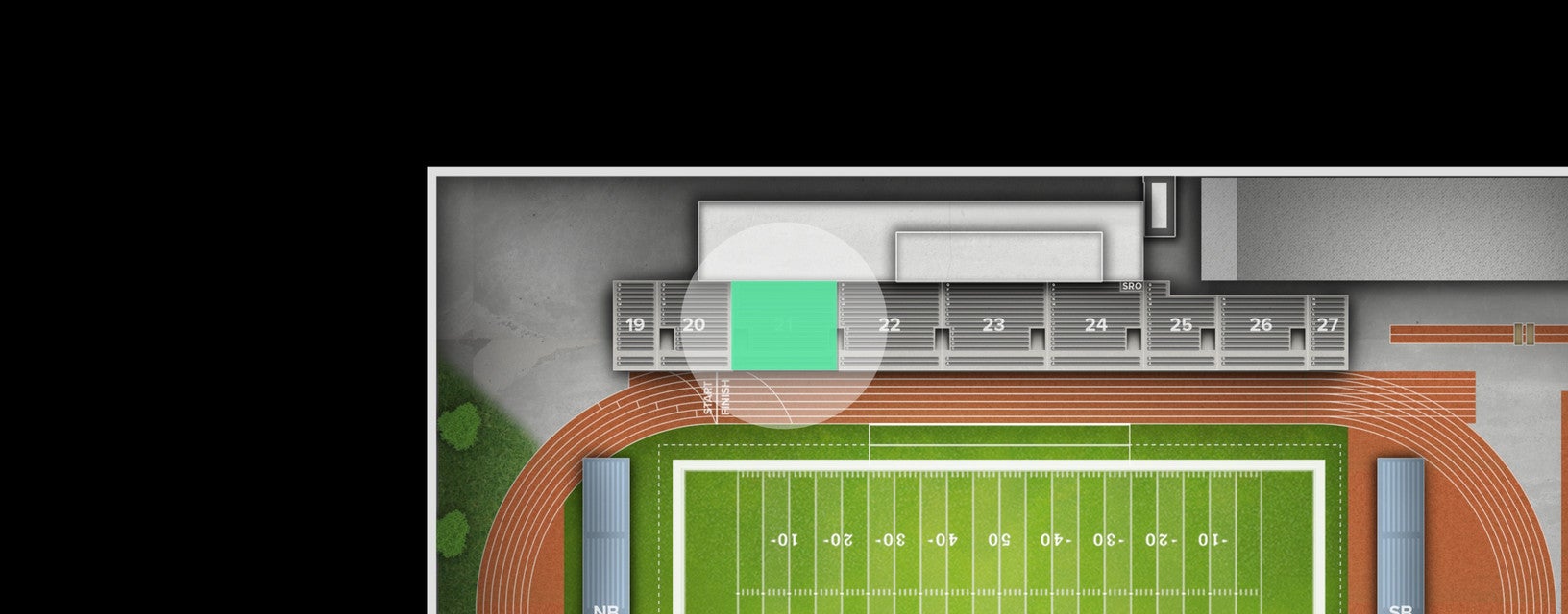 Seat view from East Stands