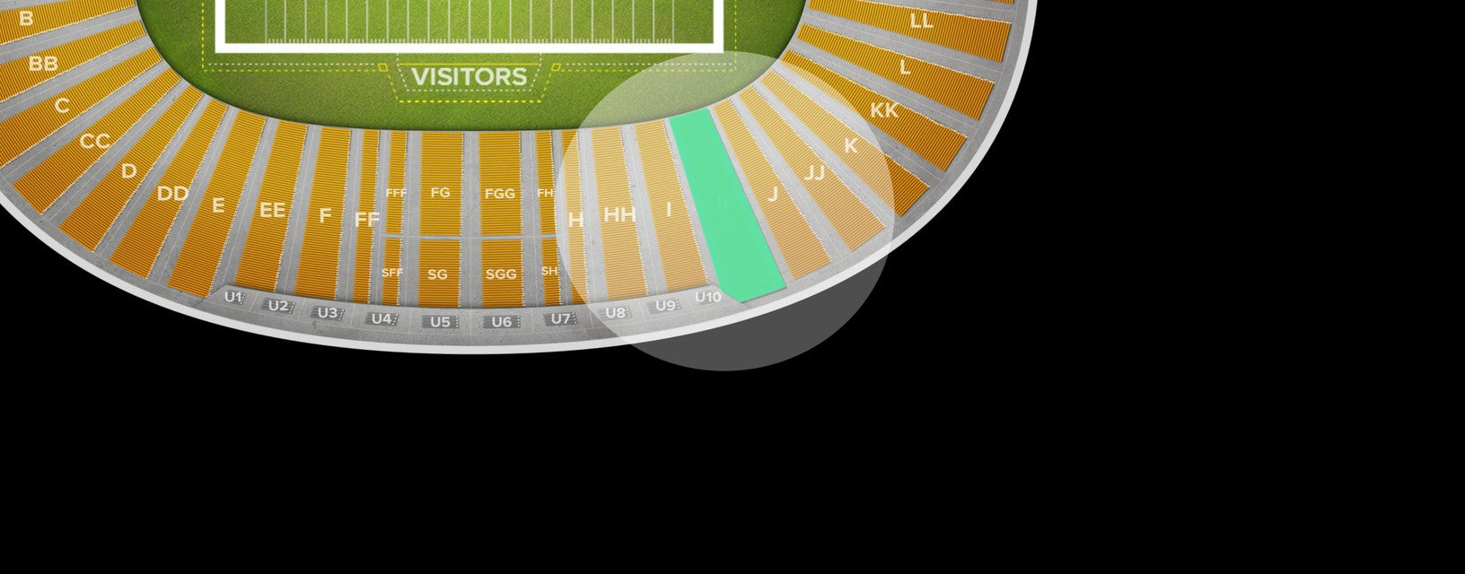Seat view from Reserved Seating