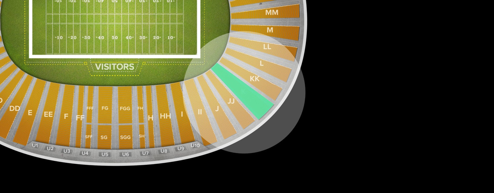 Seat view from Reserved Seating