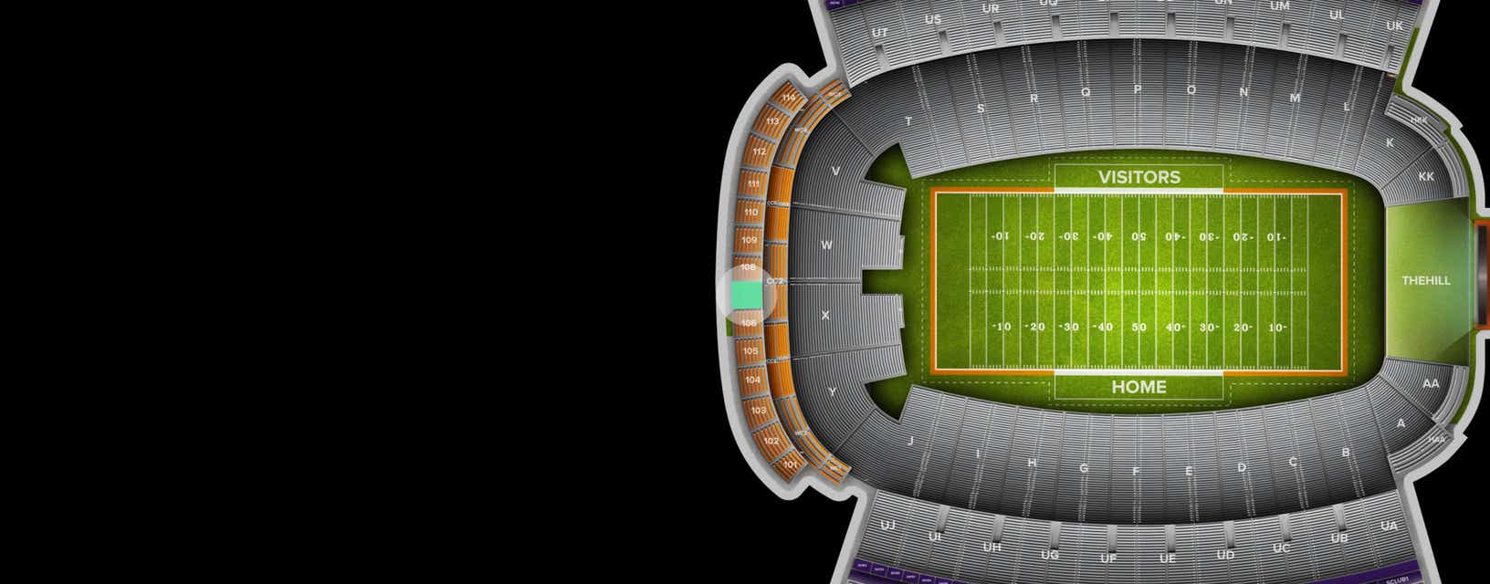 Seat view from West Zone Club