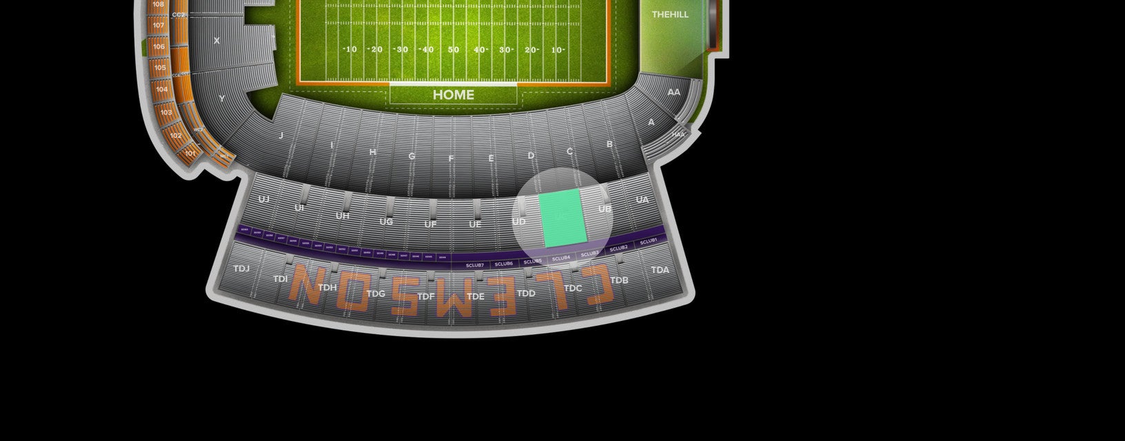 Seat view from Upper