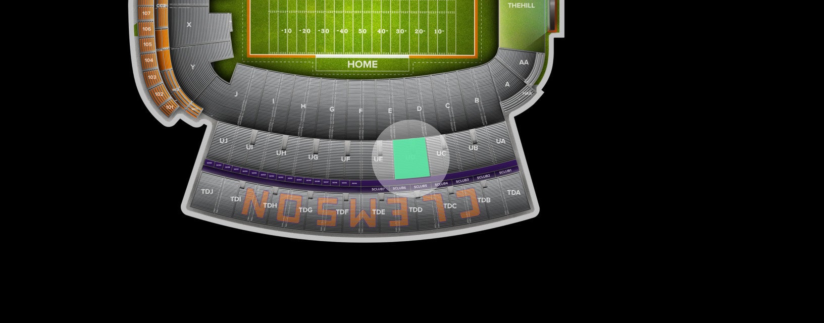 Seat view from Upper
