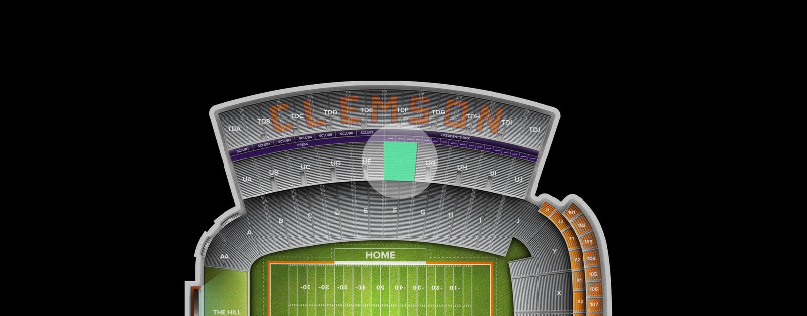 Seat view from Upper