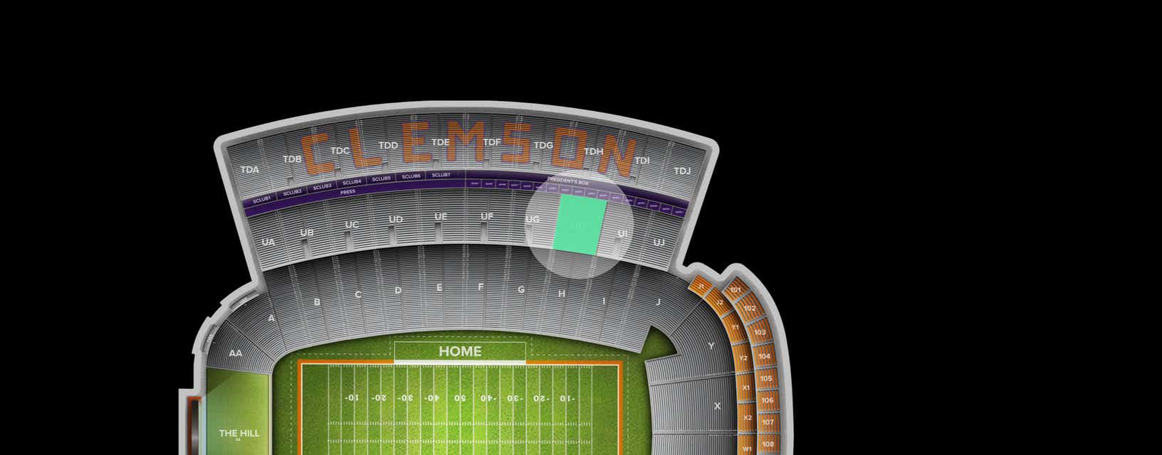 Seat view from Upper