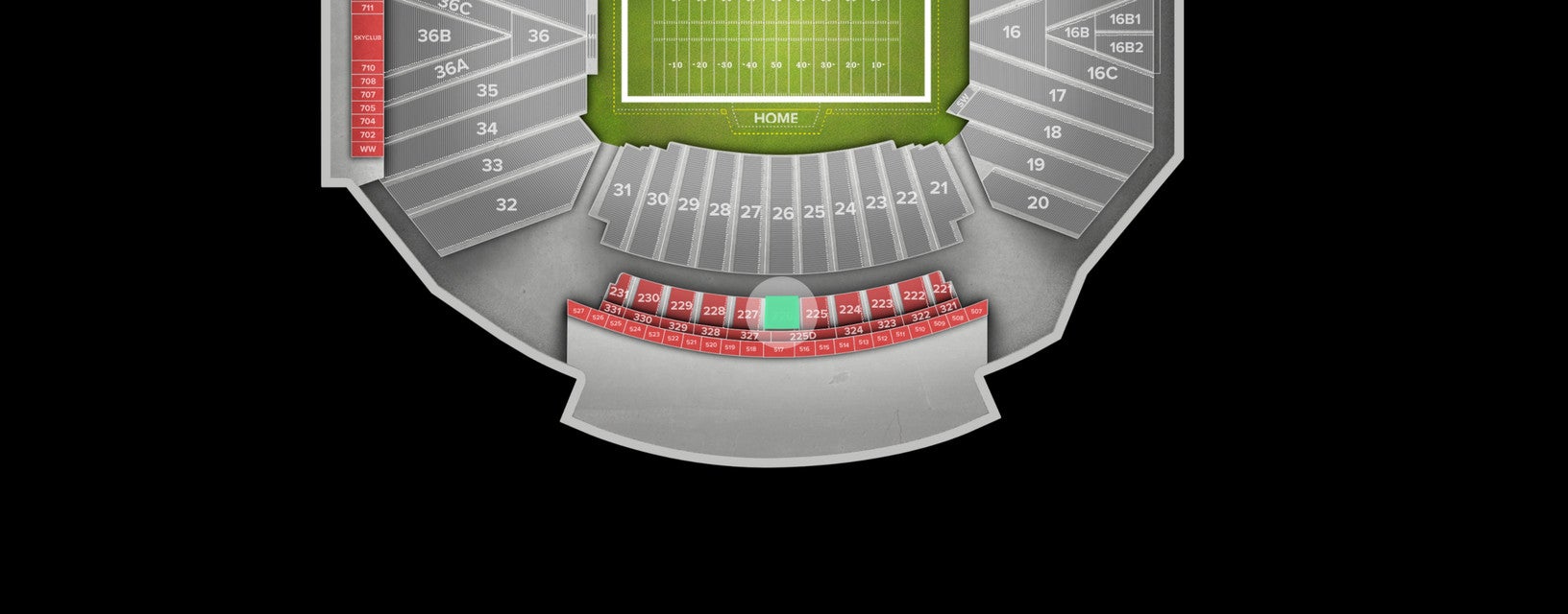Seat view from Club
