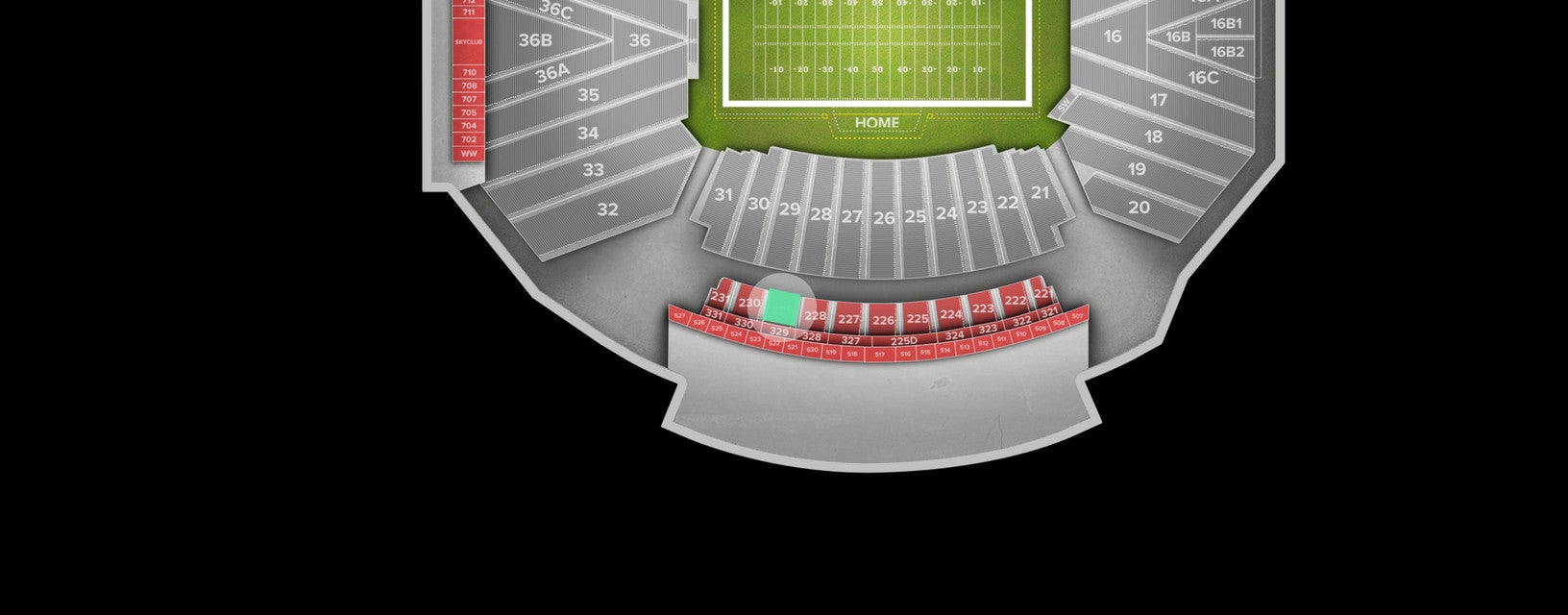 Seat view from Club