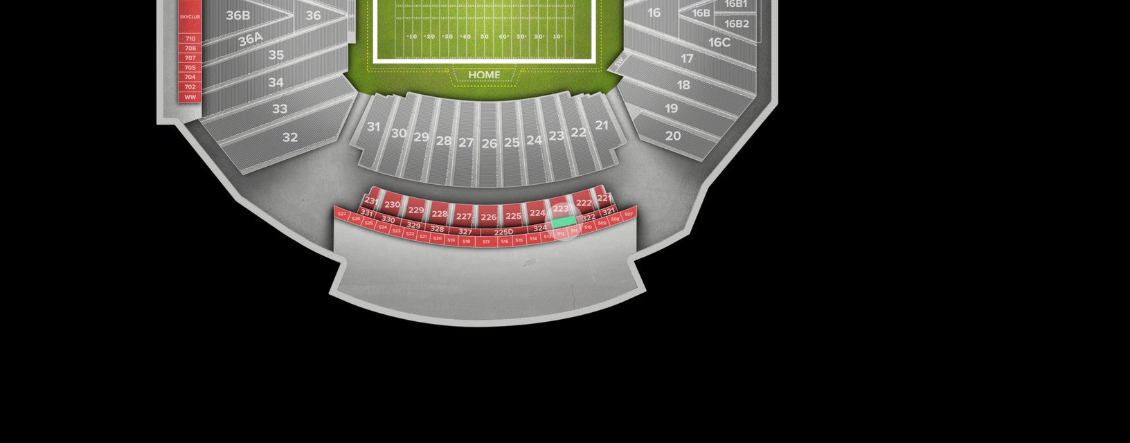 Seat view from Club