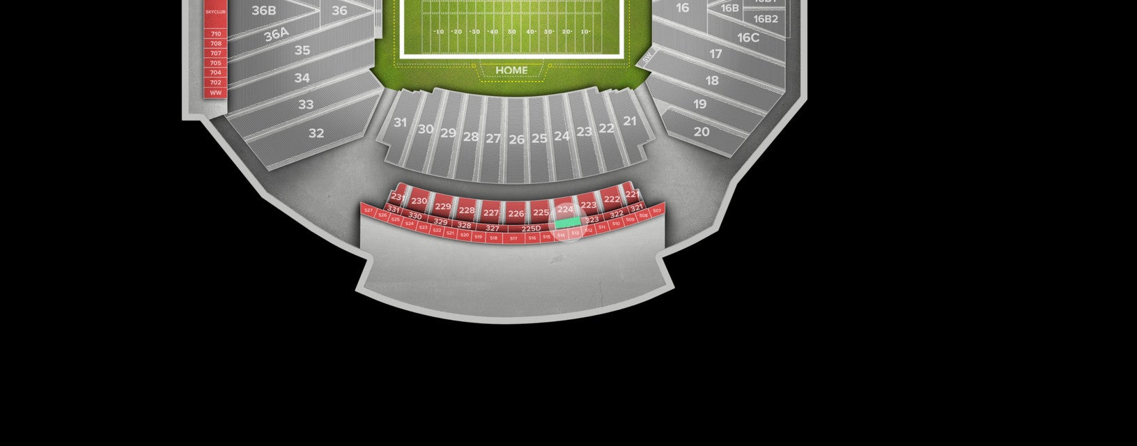 Seat view from Club