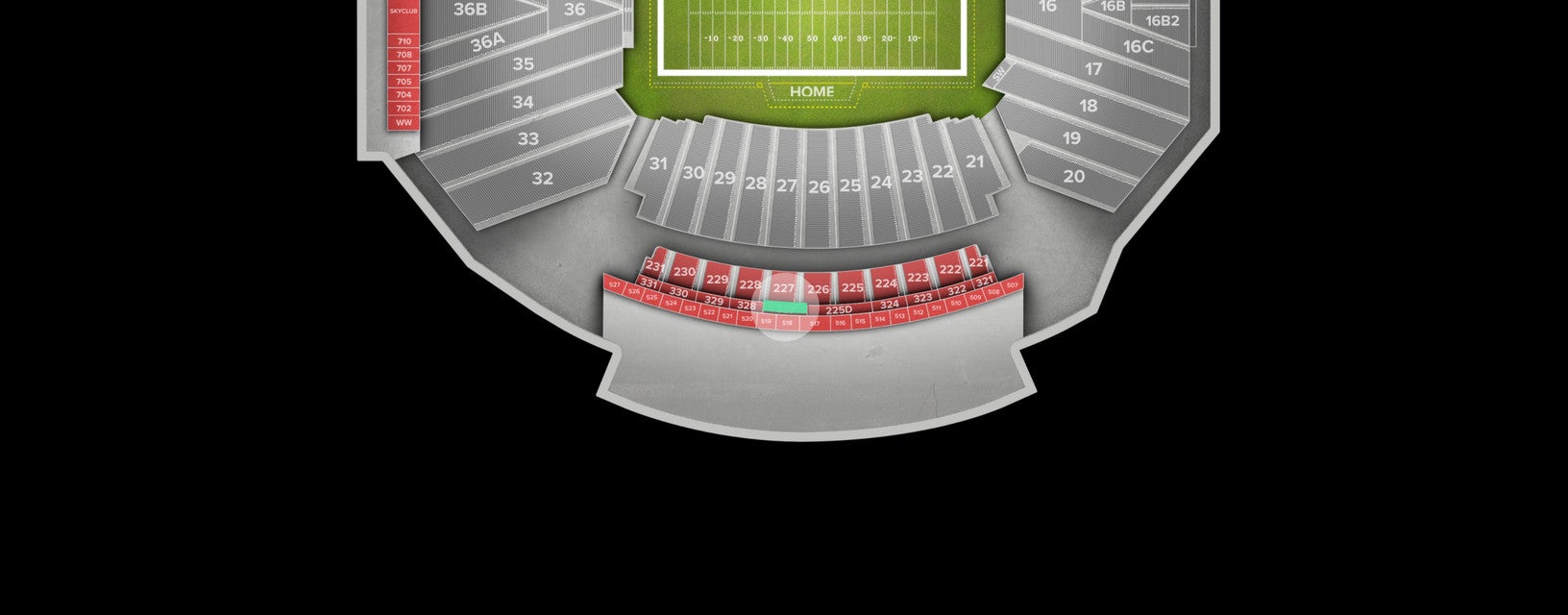 Seat view from Club