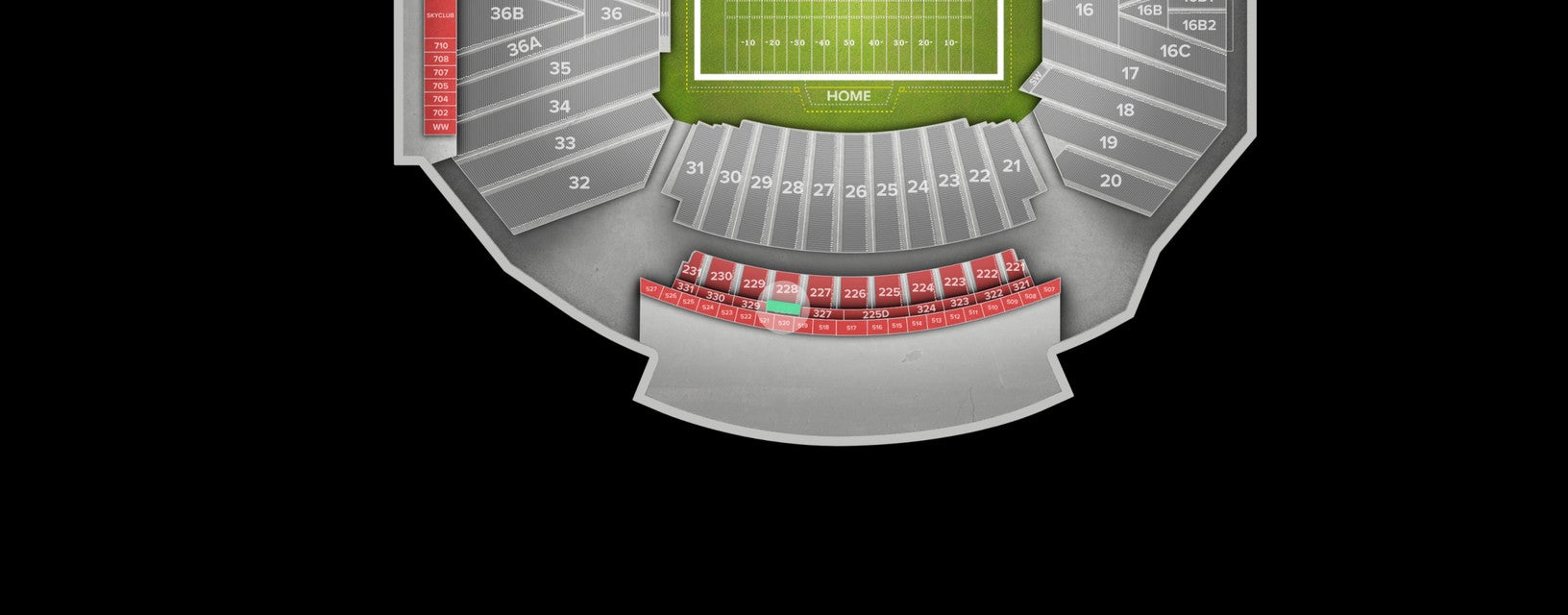 Seat view from Club