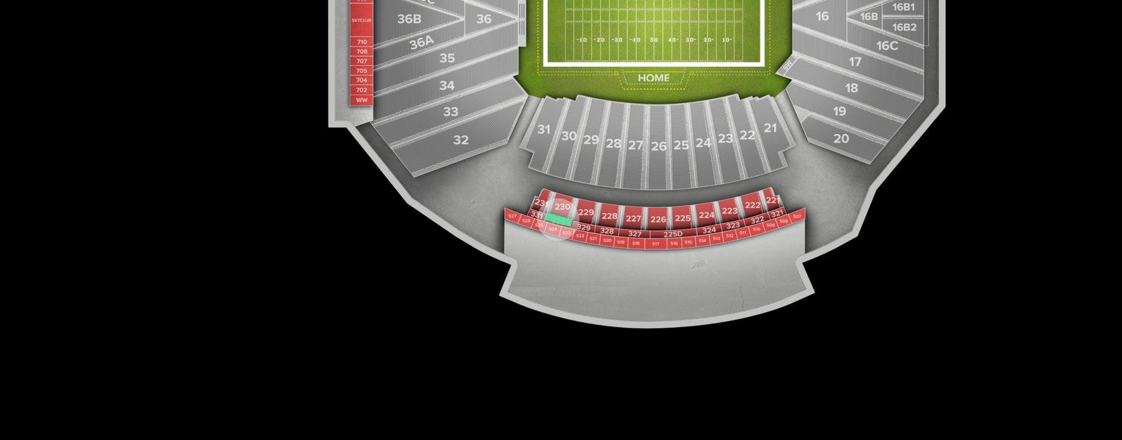 Seat view from Club