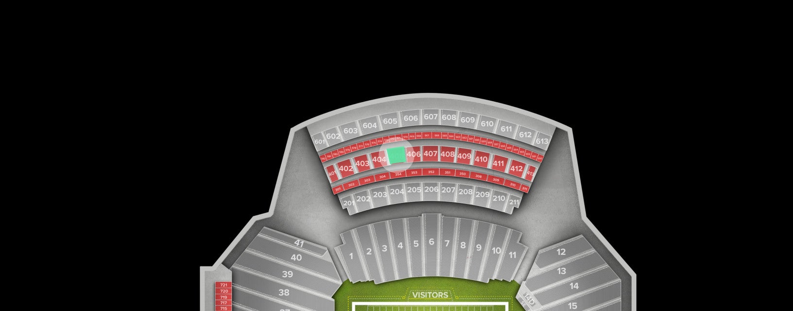 Seat view from Club Level Sideline