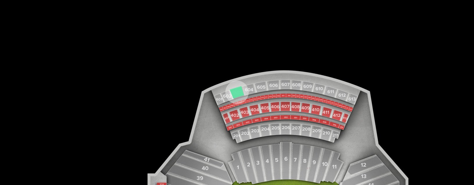 Seat view from Upper Sideline