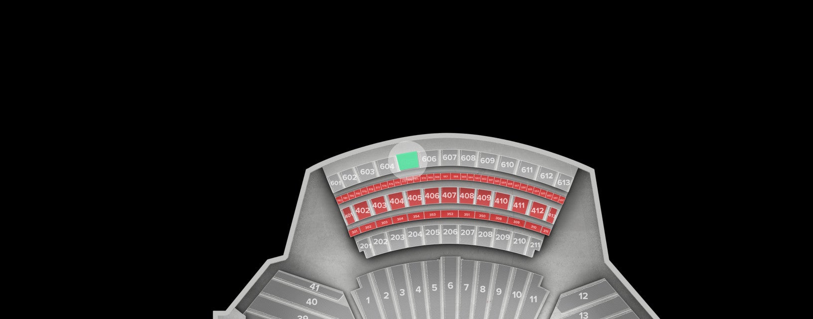 Seat view from Upper Sideline