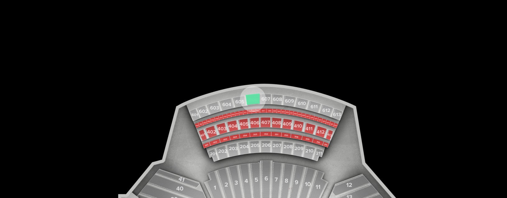 Seat view from Upper Sideline