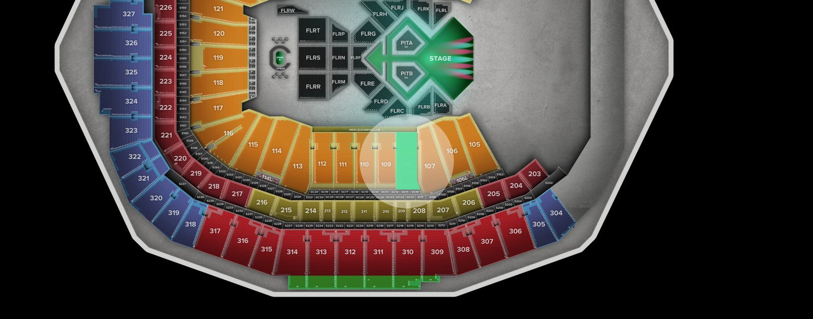 Seat view from Lower