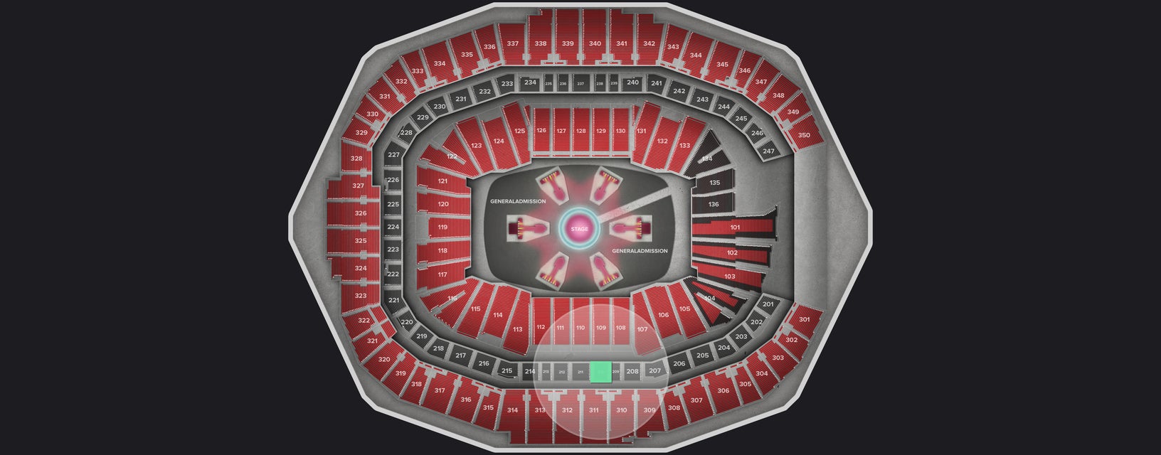 Seat view from Middle