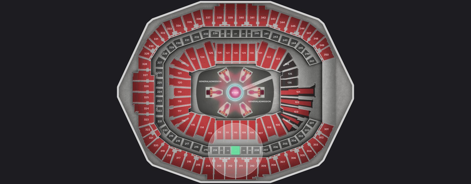 Seat view from Middle