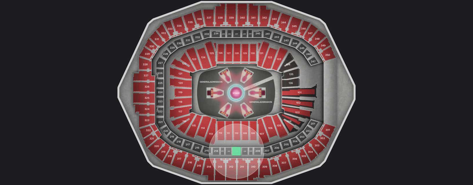 Seat view from Middle