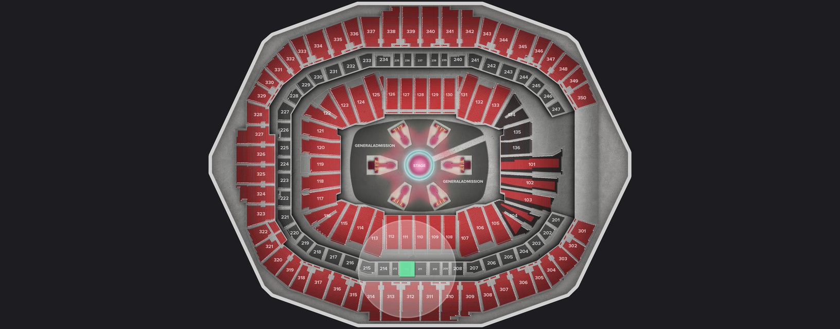 Seat view from Middle