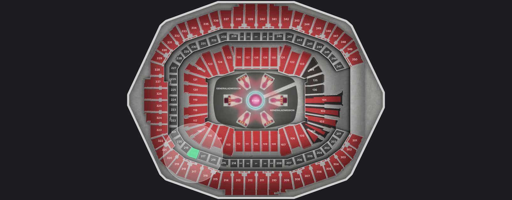 Seat view from Middle