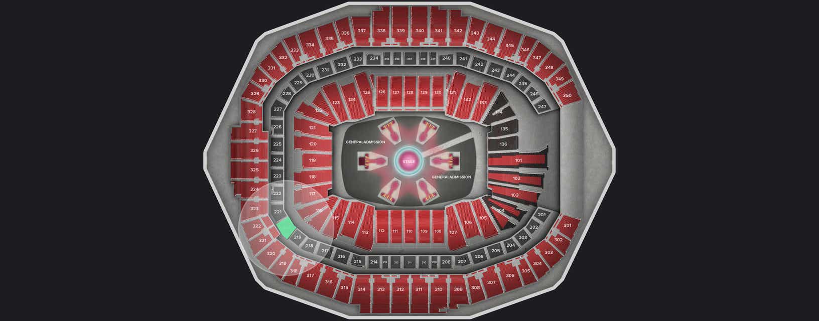 Seat view from Middle