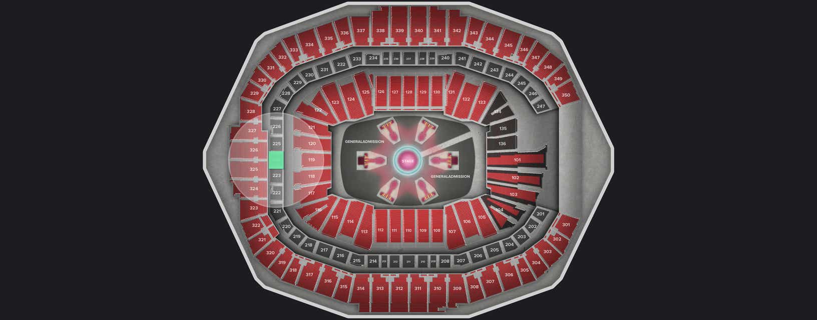 Seat view from Middle