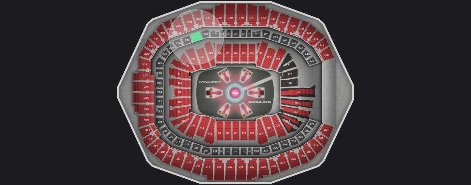 Seat view from Middle