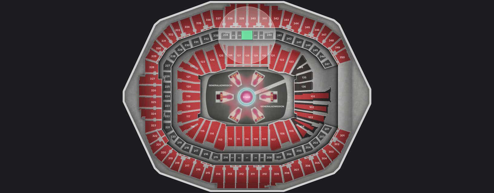 Seat view from Middle