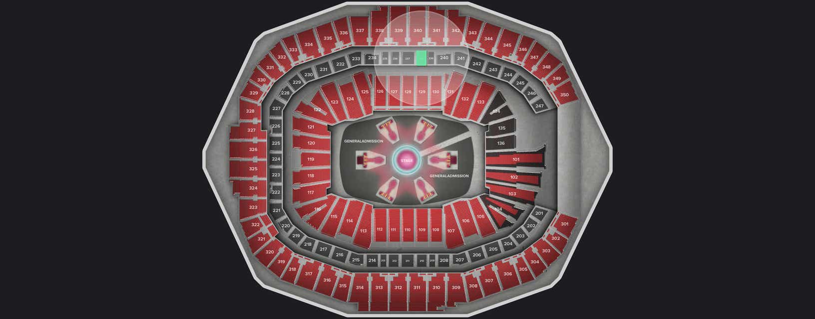 Seat view from Middle
