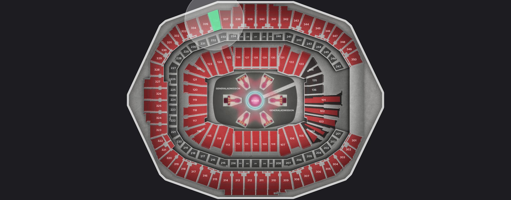 Seat view from Upper
