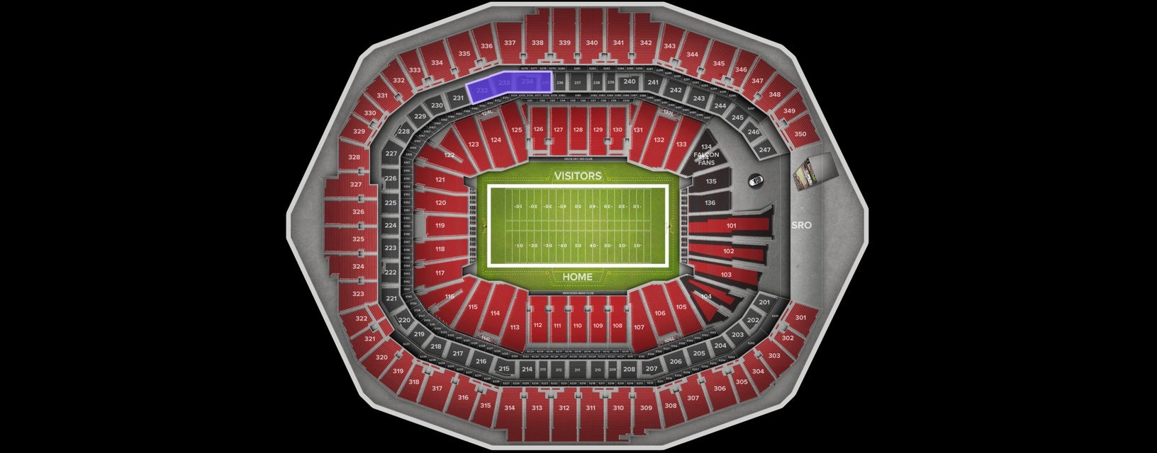 Seat view from Mezzanine Sideline