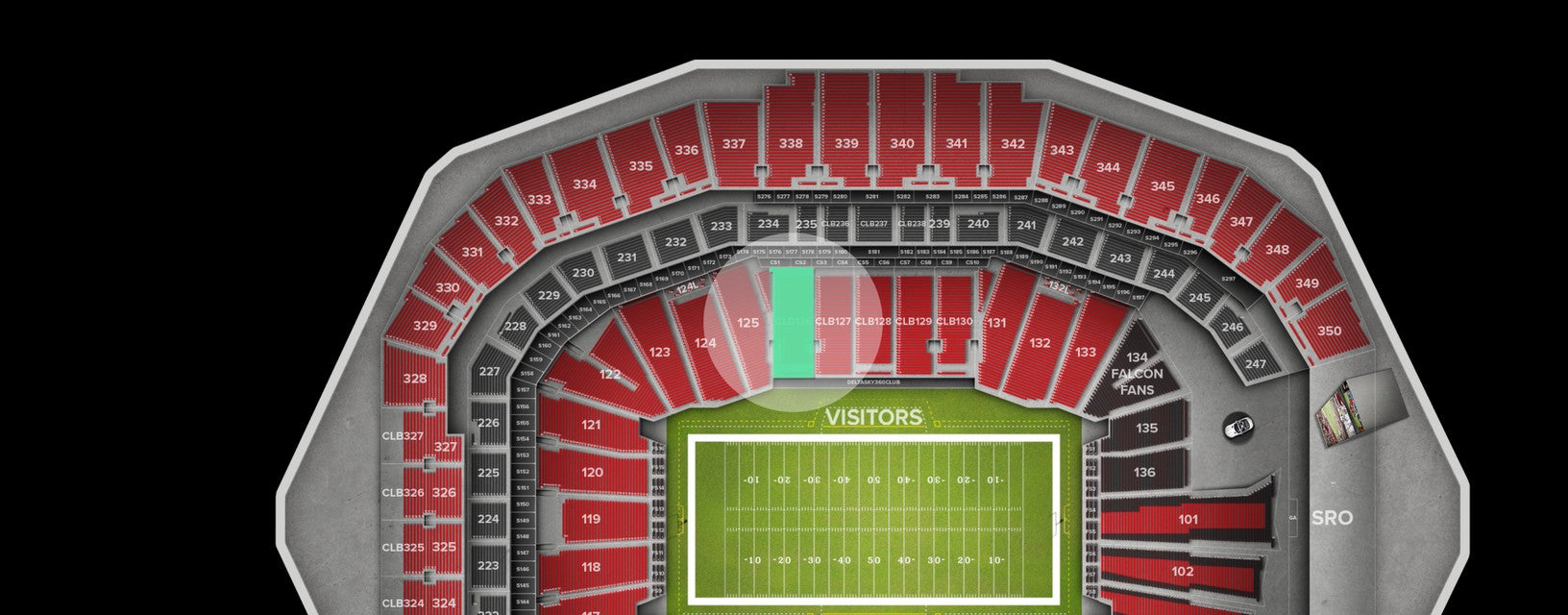 Seat view from Club