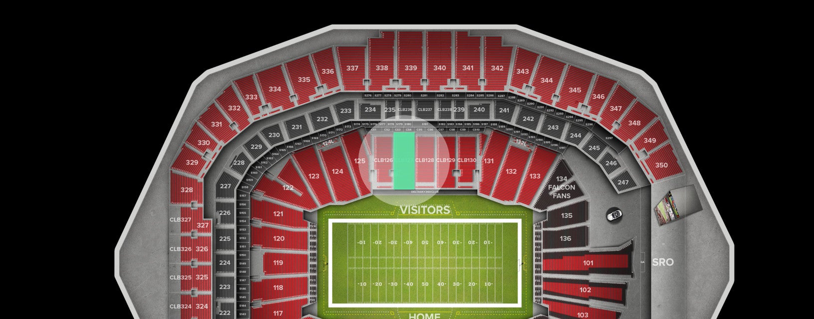 Seat view from Club