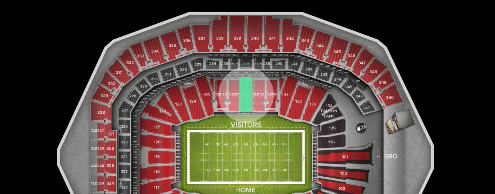 Seat view from Club